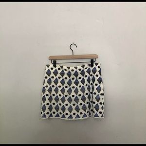 Anthropologie THML Embroidered Geometric Skirt
